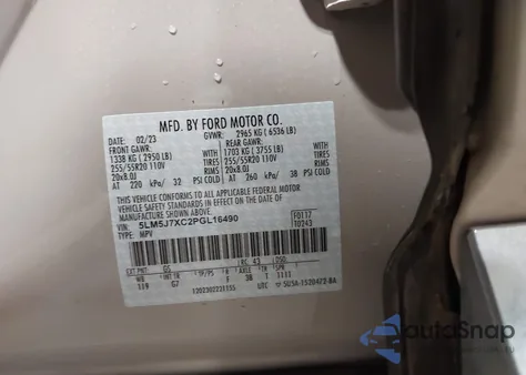 2023 Lincoln Aviator Reserve z USA, uszkodzony, nr VIN 5LM5J7XC2PGL16490